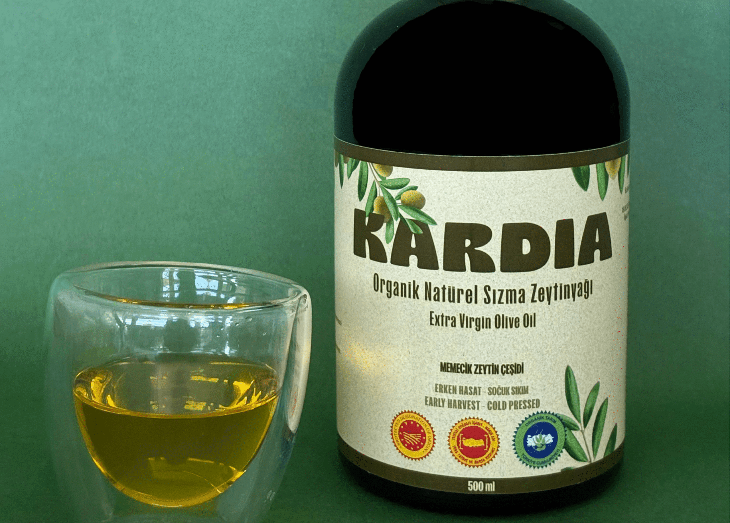 2024-2025 Kardia Organik Natürel Sızma Zeytinyağı 500 ml - Görsel 4