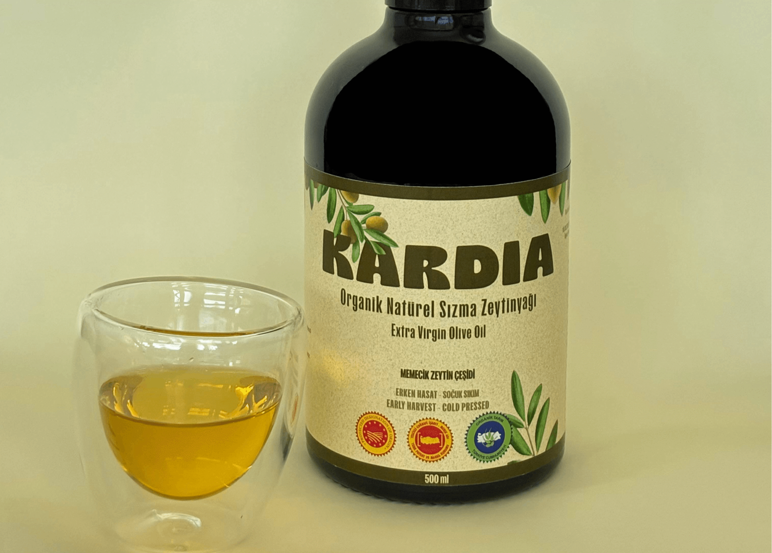 2024-2025 Kardia Organik Natürel Sızma Zeytinyağı 500 ml - Görsel 3